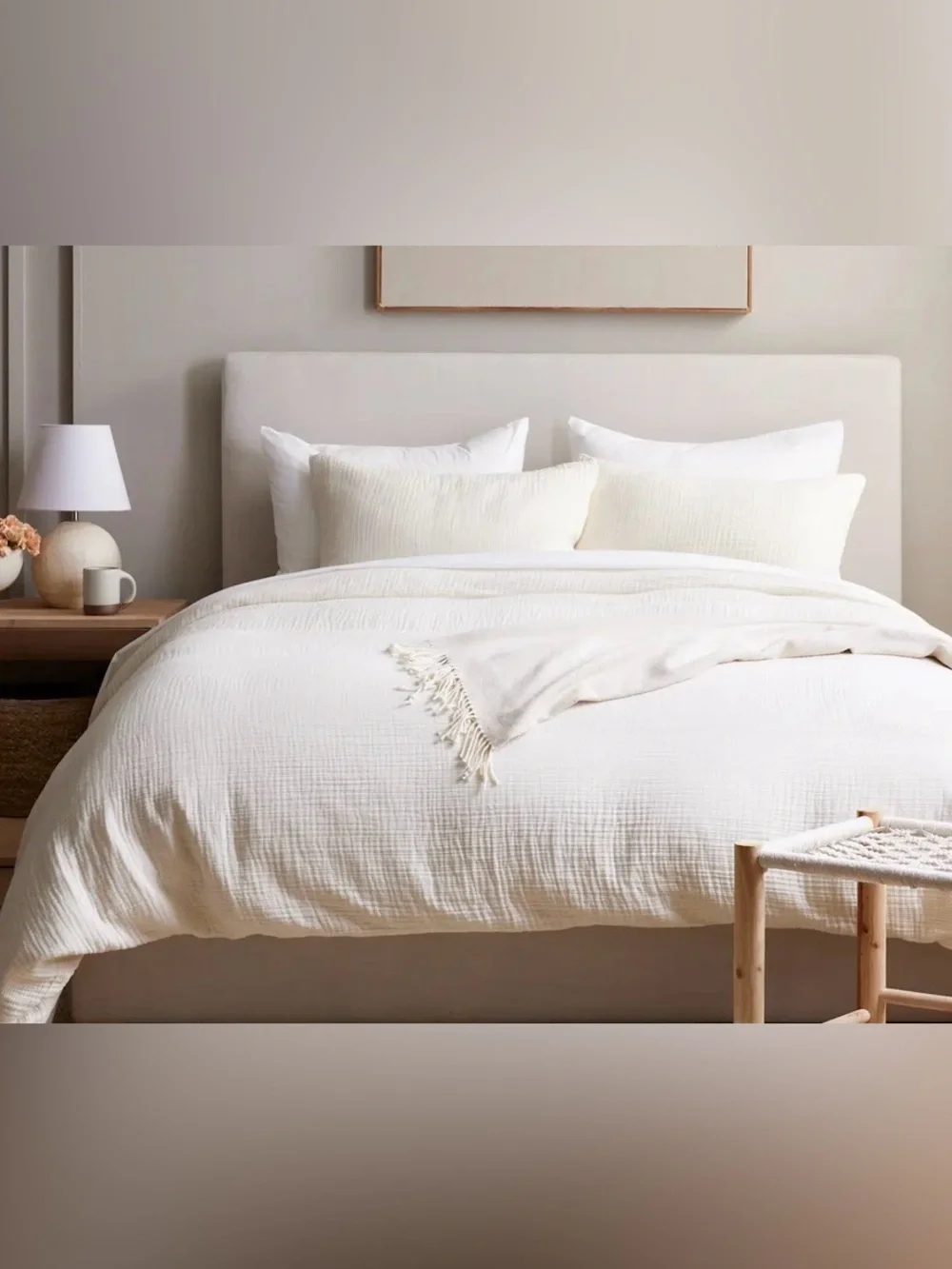 NEW Quince Organic Cotton Gauze Duvet Cover Set, Twin (Undyed)